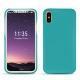 Capa em pele Apple iPhone X - Bleu fluo