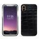 Lederschutzhülle Apple iPhone X - Crocodile nero