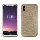 Apple iPhone X leather cover - Autruche desert