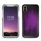 가죽 커버 Apple iPhone X - Violet Patine
