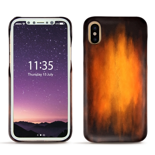 Capa em pele Apple iPhone XsFauve Patine