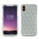 Lederschutzhülle Apple iPhone X - Gris - Couture ( Nappa - Pantone W428C ) 