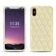 Apple iPhone X leather cover - Ivoire - Couture ( Sleek P C12 - White ) 