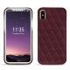 Funda de piel Apple iPhone X - Lie de vin - Couture ( Pantone 5115C ) 