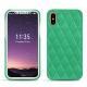 Custodia in pelle Apple iPhone X - Menthe vintage - Couture