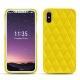 Capa em pele Apple iPhone X - Jaune fluo - Couture
