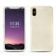 Capa em pele Apple iPhone X - Blanc escumo