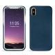 Coque cuir Apple iPhone X - Blu mediterran