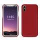 Coque cuir Apple iPhone X - Rouge PU