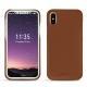 Capa em pele Apple iPhone X - Marron PU