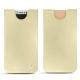 가죽 커버 Apple iPhone X - Beige ( Nappa - Pantone 7502C ) 