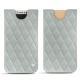 Apple iPhone X leather pouch - Gris - Couture ( Nappa - Pantone W428C ) 