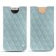 가죽 커버 Apple iPhone X - Bleu ciel - Couture ( Nappa - Pantone 277C ) 