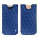 Pochette cuir Apple iPhone X - Bleu océan - Couture ( Nappa - Pantone 293C ) 