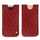 Pochette cuir Apple iPhone X - Tomate - Couture ( Pantone 187C ) 