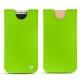 Apple iPhone X leather pouch - Vert fluo
