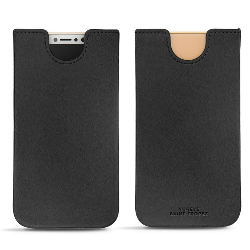 Pochette cuir Apple iPhone X - Noir PU