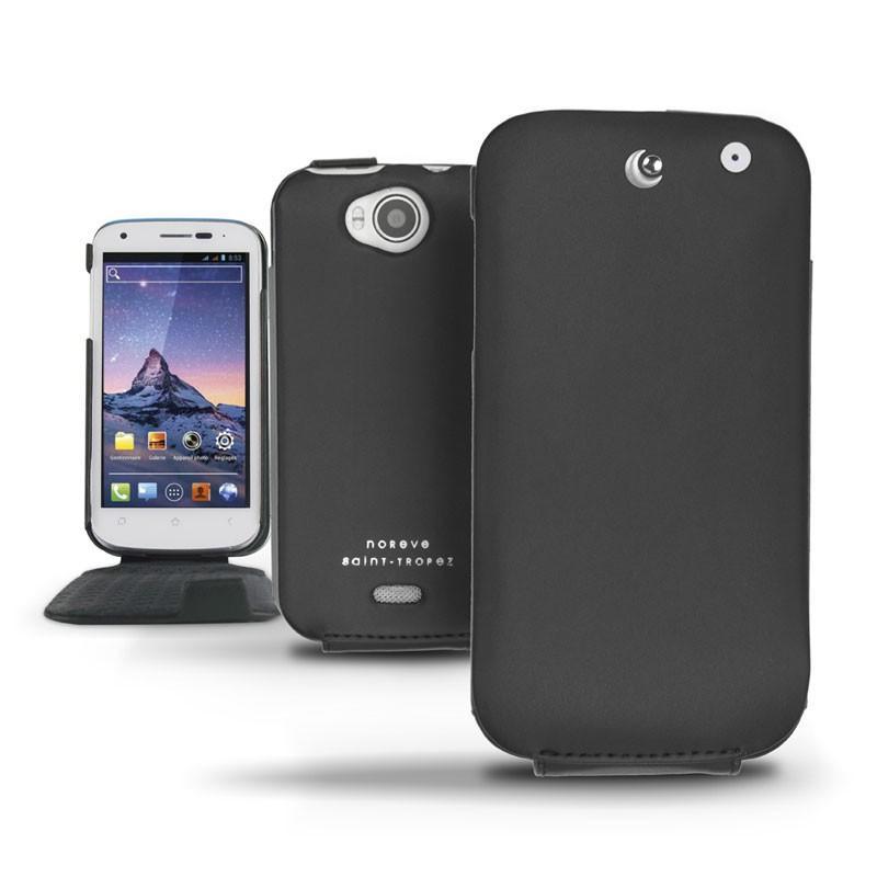 Lederschutzhülle Wiko Cink Peax  - Noir ( Nappa - Black ) 