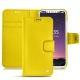 Apple iPhone X leather case - Jaune fluo
