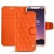 Housse cuir Apple iPhone X - Orange fluo - Couture