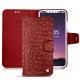 Apple iPhone X leather case - Autruche ciliegia