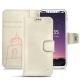 Custodia in pelle Apple iPhone X - Blanc escumo