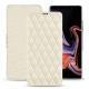 レザーケース Samsung Galaxy Note9 - Blanc - Couture ( Bologna - White ) 