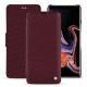 Samsung Galaxy Note9 leather case - Lie de vin ( Pantone 5115C ) 