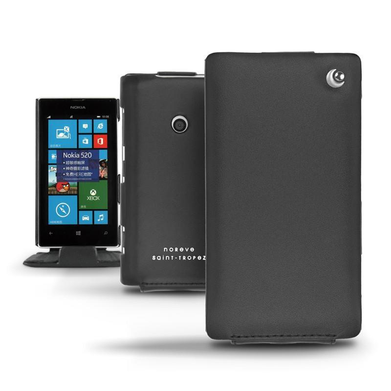 Nokia Lumia 520  leather case - Noir ( Nappa - Black ) 