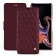Capa em pele Samsung Galaxy Note9 - Lie de vin - Couture ( Pantone 5115C ) 