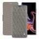 Samsung Galaxy Note9 leather case - Acier vintage - Couture