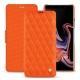 Housse cuir Samsung Galaxy Note9 - Orange fluo - Couture