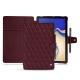 Housse cuir Samsung Galaxy Tab S4 10.5 - Lie de vin - Couture ( Pantone 5115C ) 