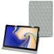 Housse cuir Samsung Galaxy Tab S4 10.5 - Gris - Couture ( Nappa - Pantone W428C ) 