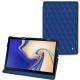 Samsung Galaxy Tab S4 10.5 leather case - Bleu océan - Couture ( Nappa - Pantone 293C ) 
