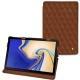 Samsung Galaxy Tab S4 10.5 leather case - Marron - Couture ( Nappa - Pantone 1615C ) 