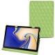 Samsung Galaxy Tab S4 10.5 leather case - Vert olive - Couture ( Nappa - Pantone 578U ) 