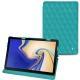 Samsung Galaxy Tab S4 10.5 leather case - Bleu fluo - Couture