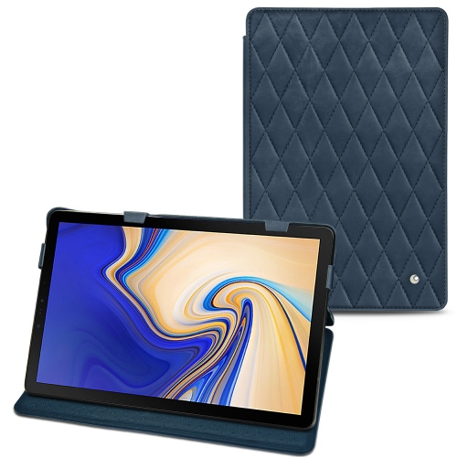 硬质真皮保护套 Samsung Galaxy Tab S4Jean vintage - Couture ( Pantone #2f414f  ) 