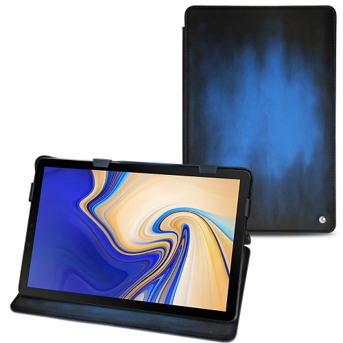 硬质真皮保护套 Samsung Galaxy Tab S4Bleu Patine