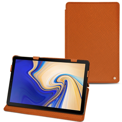 Housse cuir Samsung Galaxy Tab S4Orange vibrant ( Pantone #e36b39 ) 