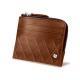 Porte-monnaie et cartes - Anti-RFID / NFC - Marron - Couture ( Nappa - Pantone 1615C ) 