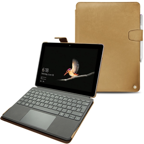 Microsoft Surface Go leather caseSable vintage ( Pantone #9b7340 ) 