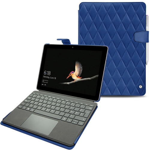 가죽 커버 Microsoft Surface GoBleu océan - Couture ( Nappa - Pantone #15458a) 