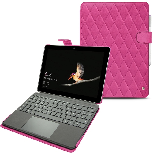 Capa em pele Microsoft Surface GoRose BB - Couture ( Pantone #DB599F )