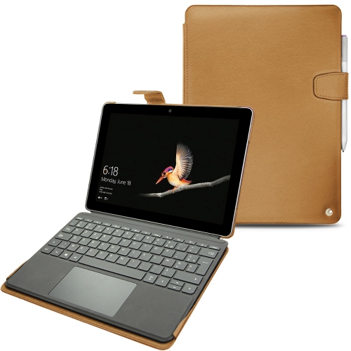 Capa em pele Microsoft Surface GoCastan esparciate ( Pantone #824F2A )