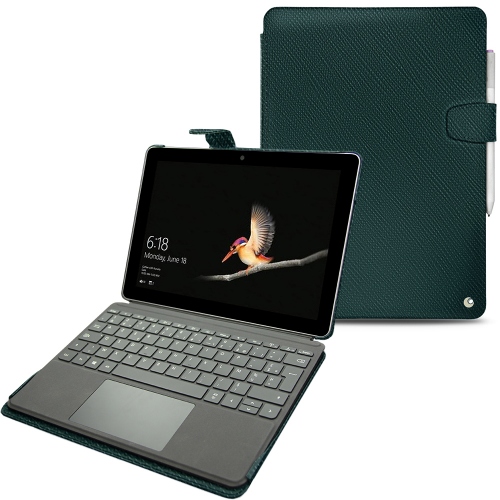 가죽 커버 Microsoft Surface GoVert séduisant ( Pantone #1d3c34 ) 