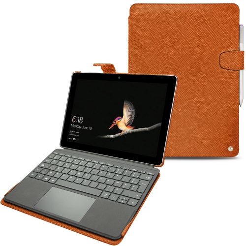 Housse cuir Microsoft Surface GoOrange vibrant ( Pantone #e36b39 ) 