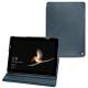 Microsoft Surface Go leather case - Jean vintage ( Roughtcut - Pantone 285U  ) 