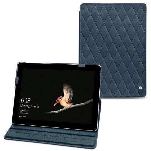 Capa em pele Microsoft Surface GoJean vintage - Couture ( Pantone #2f414f  ) 